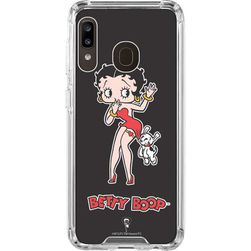 Betty Boop With Puppy Galaxy A30 Clear Case