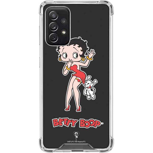 Betty Boop With Puppy Galaxy A72 5G Clear Case