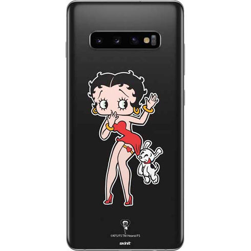 Betty Boop With Puppy Galaxy S10 Plus Skin