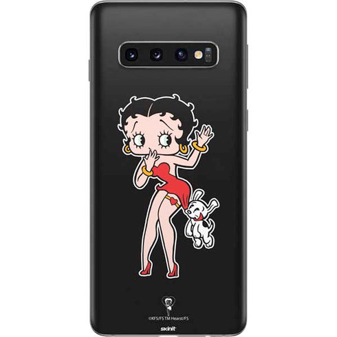 Betty Boop With Puppy Galaxy S10 Skin