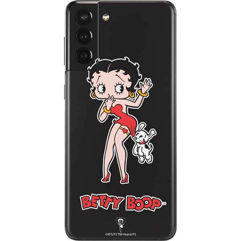 Betty Boop With Puppy Galaxy S21 Plus 5G Skin