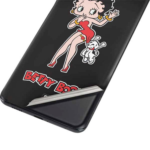 Betty Boop With Puppy Galaxy S21 Plus 5G Skin
