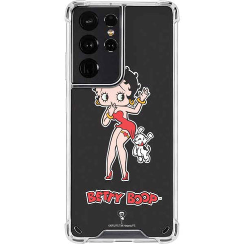 Betty Boop With Puppy Galaxy S21 Ultra 5G Clear Case