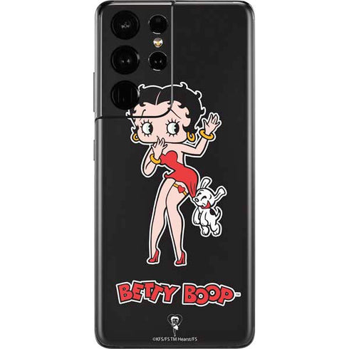 Betty Boop With Puppy Galaxy S21 Ultra 5G Skin