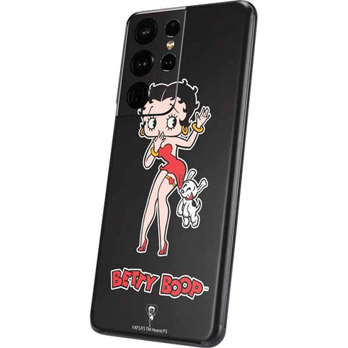 Betty Boop With Puppy Galaxy S21 Ultra 5G Skin