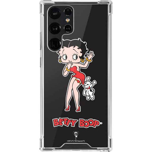 Betty Boop With Puppy Galaxy S22 Ultra Clear Case