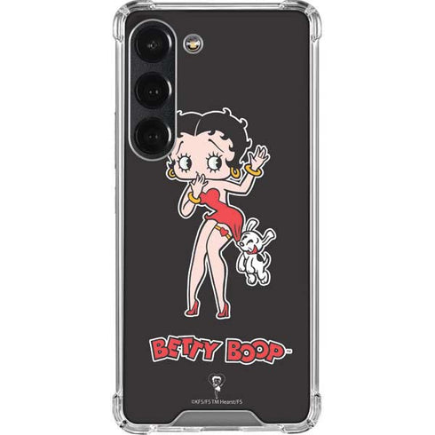 Betty Boop With Puppy Galaxy S23 Clear Case