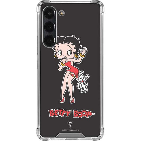 Betty Boop With Puppy Galaxy S23 Plus Clear Case