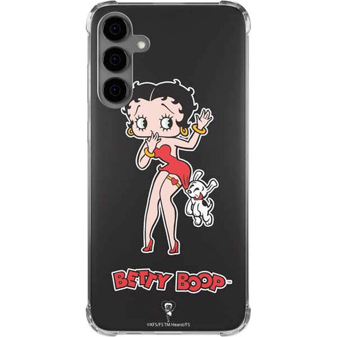 Betty Boop With Puppy Galaxy S24 Plus Clear Case