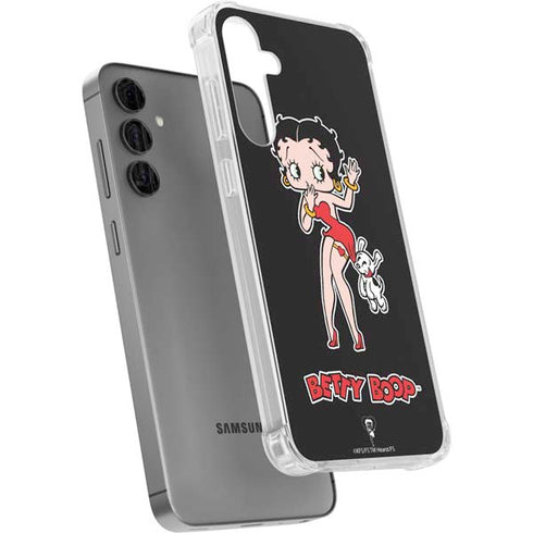 Betty Boop With Puppy Galaxy S24 Plus Clear Case