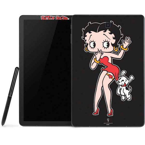 Betty Boop With Puppy Samsung Galaxy Tab Skin