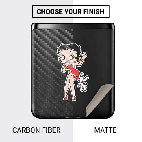 Betty Boop With Puppy Galaxy Z Flip Skin