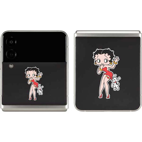 Betty Boop With Puppy Galaxy Z Flip3 5G Skin