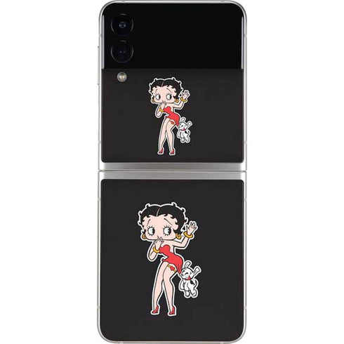 Betty Boop With Puppy Galaxy Z Flip3 5G Skin
