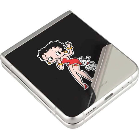 Betty Boop With Puppy Galaxy Z Flip3 5G Skin