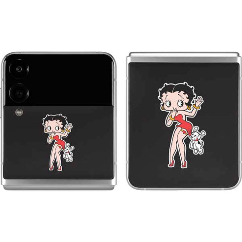 Betty Boop With Puppy Galaxy Z Flip4 5G Skin