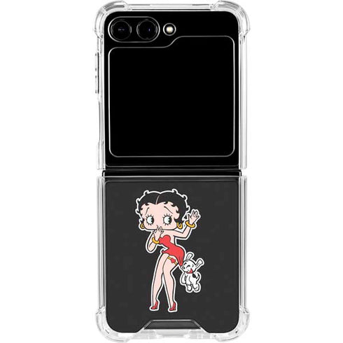 Betty Boop With Puppy Galaxy Z Flip5 5G Clear Case