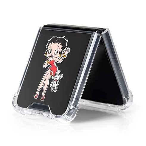 Betty Boop With Puppy Galaxy Z Flip5 5G Clear Case