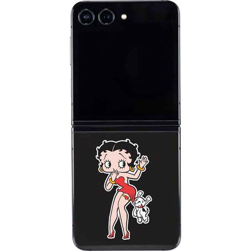 Betty Boop With Puppy Galaxy Z Flip5 5G Skin