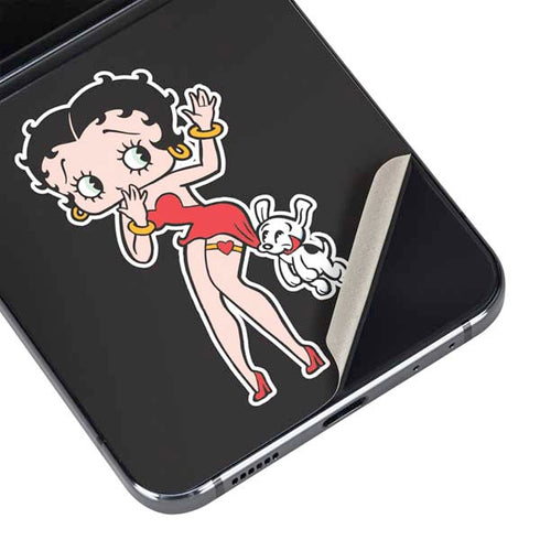 Betty Boop With Puppy Galaxy Z Flip5 5G Skin