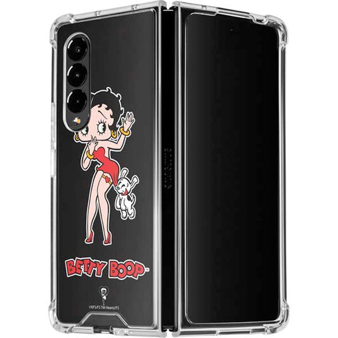Betty Boop With Puppy Galaxy Z Fold4 5G Clear Case