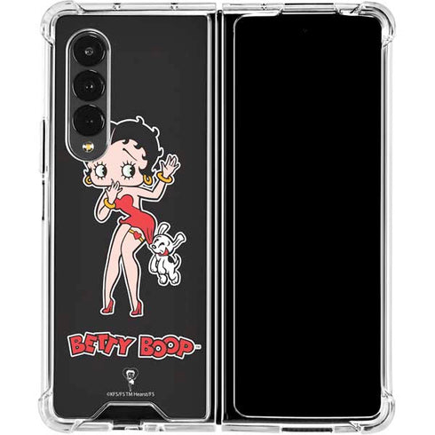 Betty Boop With Puppy Galaxy Z Fold4 5G Clear Case