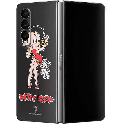 Betty Boop With Puppy Galaxy Z Fold4 5G Skin