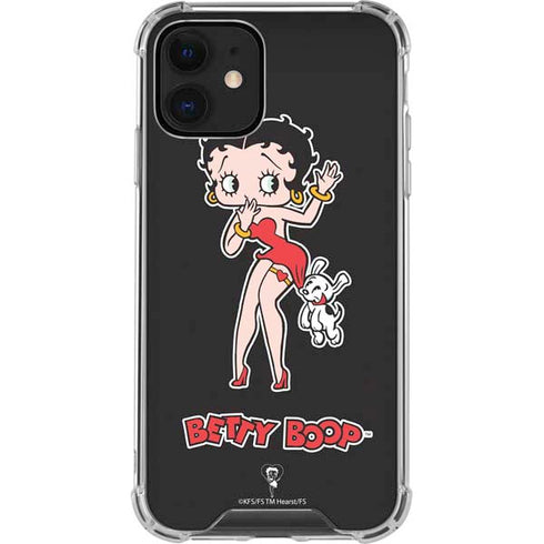 Betty Boop With Puppy iPhone 12 Clear Case