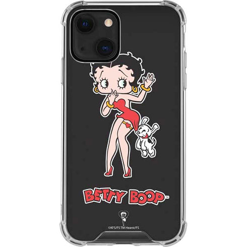 Betty Boop With Puppy iPhone 13 Mini Clear Case