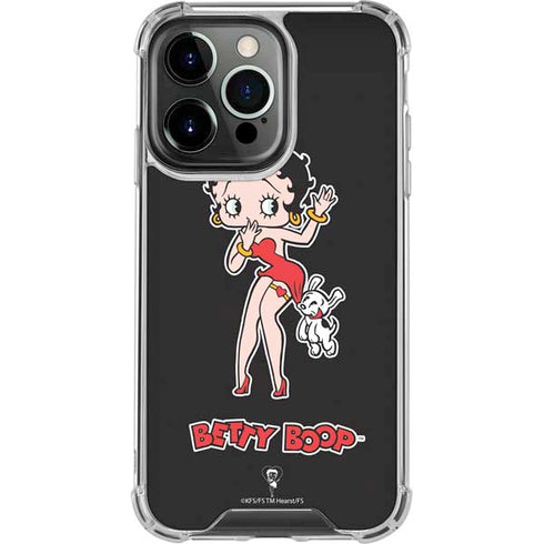 Betty Boop With Puppy iPhone 13 Pro Clear Case