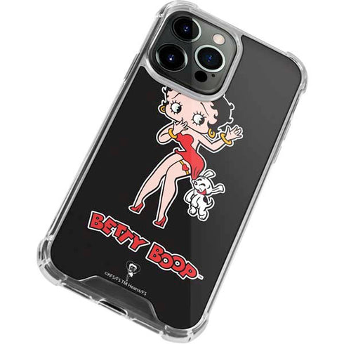 Betty Boop With Puppy iPhone 13 Pro Clear Case