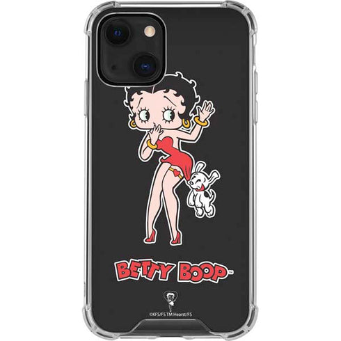 Betty Boop With Puppy iPhone 14 Clear Case