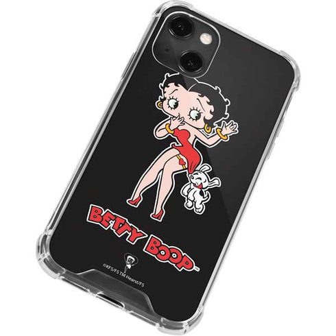 Betty Boop With Puppy iPhone 14 Plus Clear Case