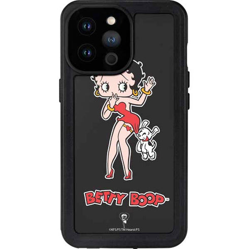 Betty Boop With Puppy iPhone 14 Pro Max Waterproof Case