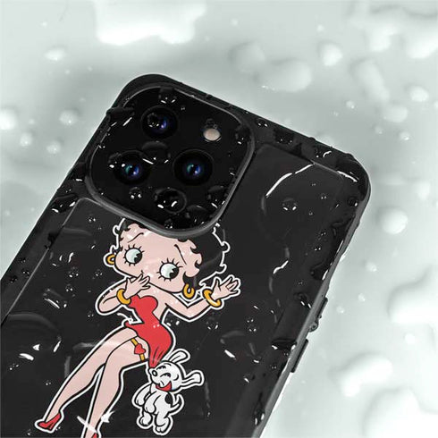 Betty Boop With Puppy iPhone 14 Pro Max Waterproof Case