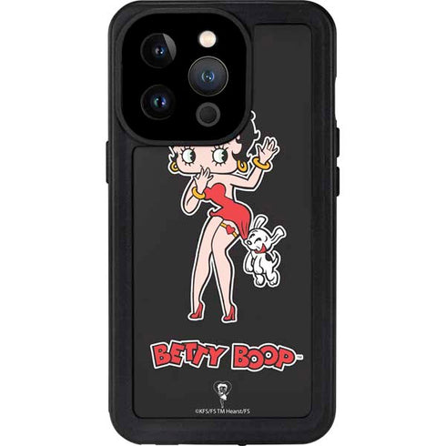 Betty Boop With Puppy iPhone 14 Pro Waterproof Case