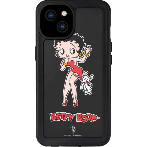 Betty Boop With Puppy iPhone 15 Plus Waterproof Case