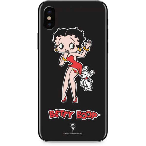 Betty Boop With Puppy iPhone X Skin
