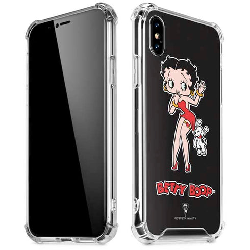 Betty Boop With Puppy iPhone XS Max Clear Case
