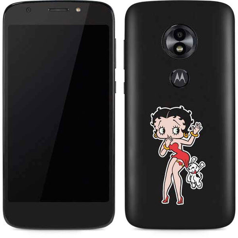 Betty Boop With Puppy Moto E5 Play Skin
