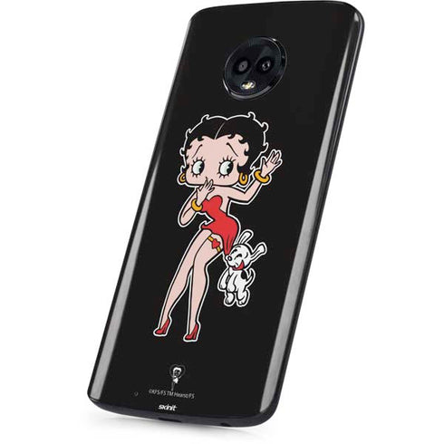 Betty Boop With Puppy Moto G6 Skin