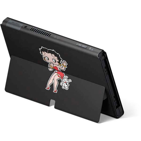 Betty Boop With Puppy Nintendo Switch OLED (2021) Skin