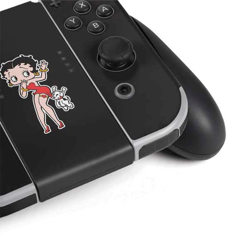 Betty Boop With Puppy Nintendo Switch OLED (2021) Skin