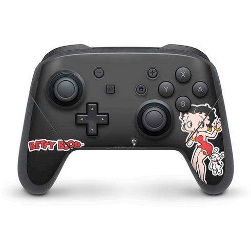 Betty Boop With Puppy Nintendo Switch Pro Controller Skin