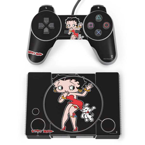 Betty Boop With Puppy PlayStation Classic Bundle Skin