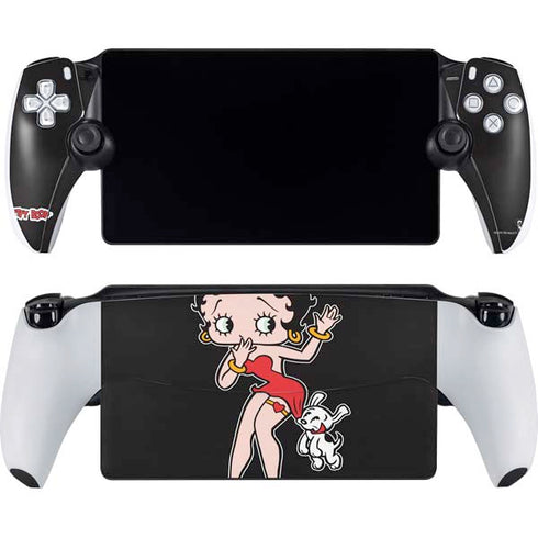 Betty Boop With Puppy PlayStation Portal Remote Player Skin