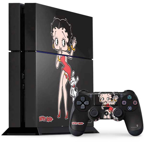 Betty Boop With Puppy PS4 Console and Controller Bundle Skin
