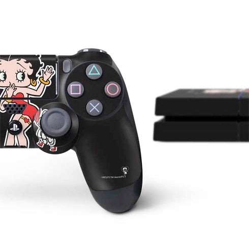 Betty Boop With Puppy PS4 Console and Controller Bundle Skin