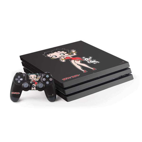 Betty Boop With Puppy PS4 Pro Bundle Skin