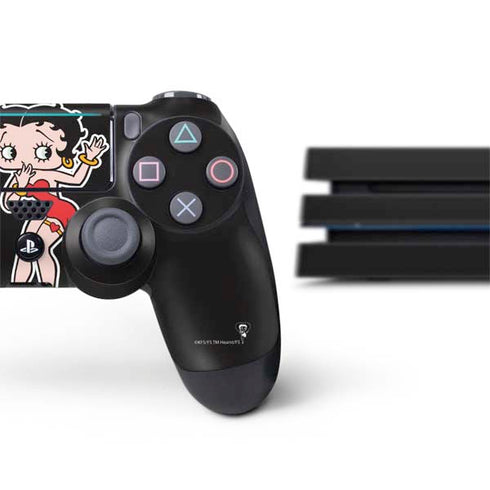 Betty Boop With Puppy PS4 Pro Bundle Skin